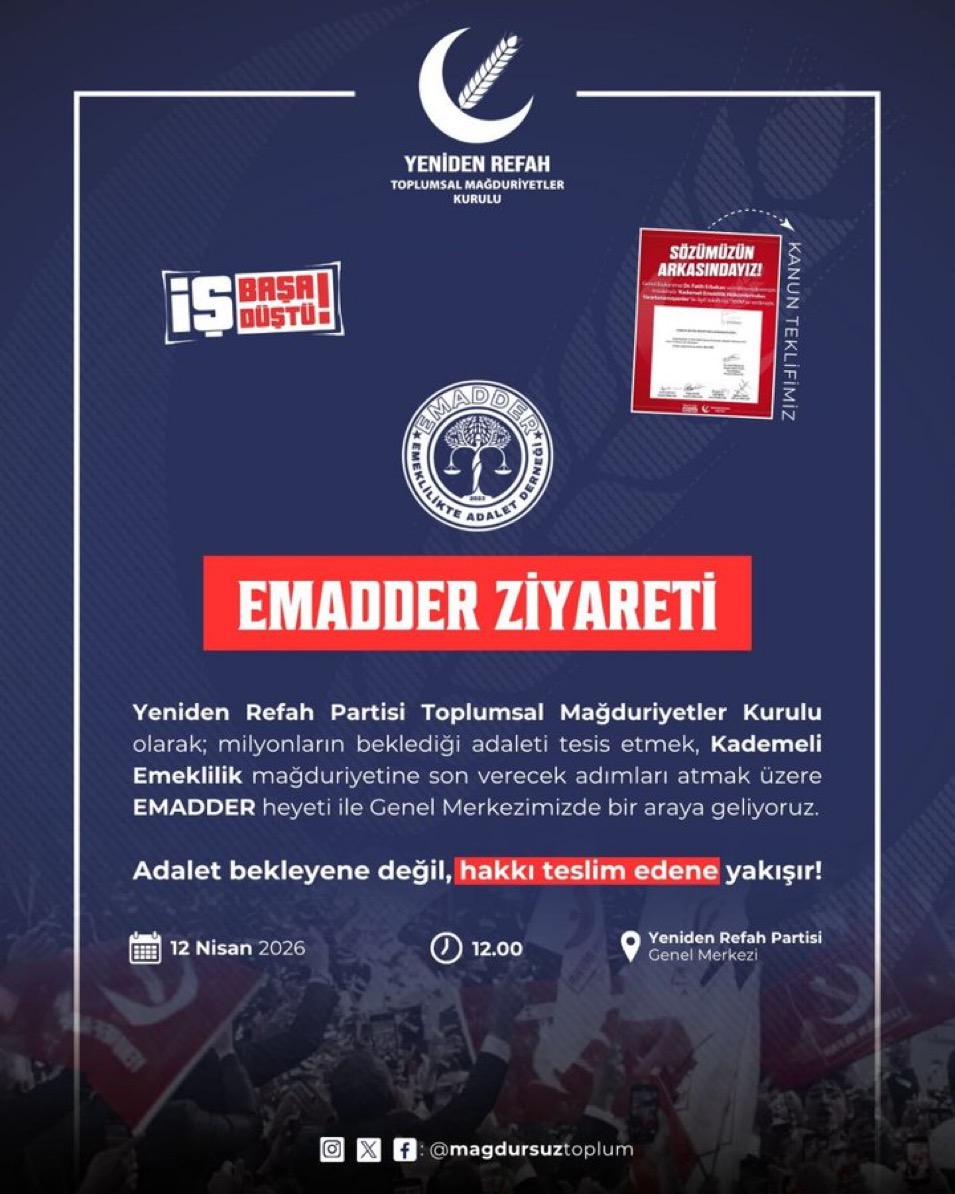 YENİDEN REFAH PARTİSİ TOPLUMSAL MAĞDURİYETLER KURULU TOPLANTISI