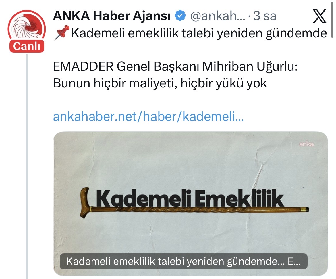 GENEL BAŞKANIMIZ SAYIN MİHRİBAN UĞURLU ANKA HABER AJANSI RÖPORTAJI