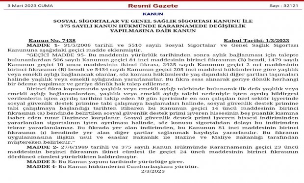 EYT resmi Gazatede